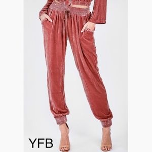 Young Fabulous and Broke Ollie Velvet Jogger